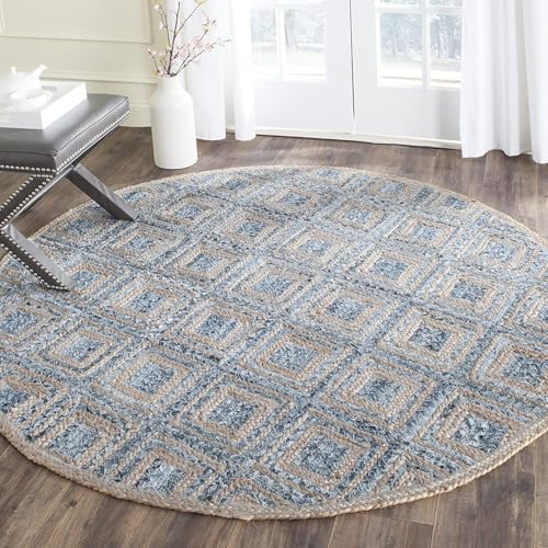 Alfombra de yute natural trenzada y mezclilla antidesgaste para suelos fríos Aizza Trends 3