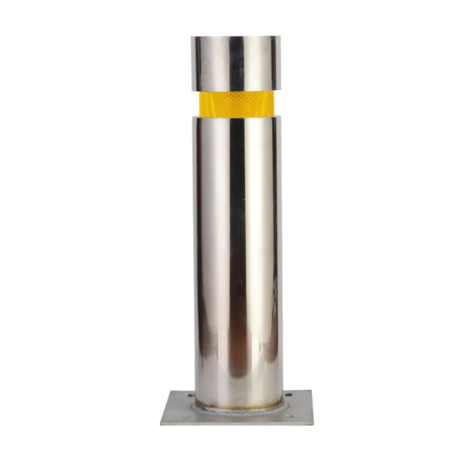 Aioneer Safety Bollard, Safety Steel Bollard Post, Safety Barrier Bollard For Driveways, Reflective Parking Security Safety Bollard, For Traffic Sensitive Areas-100 * 7.6cm/39.5 * 3in
