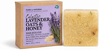 Lavender &amp; Oats Goat Milk Soap Bar | Handmade Bath Soap with Goat Milk, Oats &amp; Lavender | Gentle Cleansing &amp; Moisturizing ...