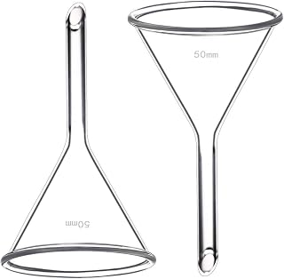 50mm Glass Funnel, Short Stem, Borosilicate Glass, Heavy Wall, Karter Scientific 213V10 (Pack of 2)