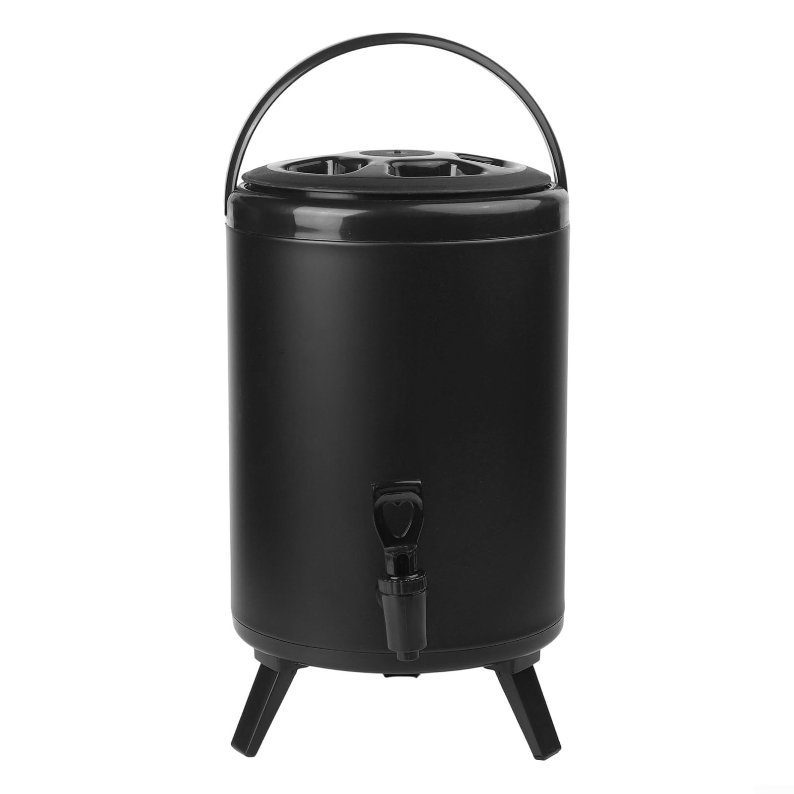 Dispensador de bebidas aislado de 8 L en color negro para camping