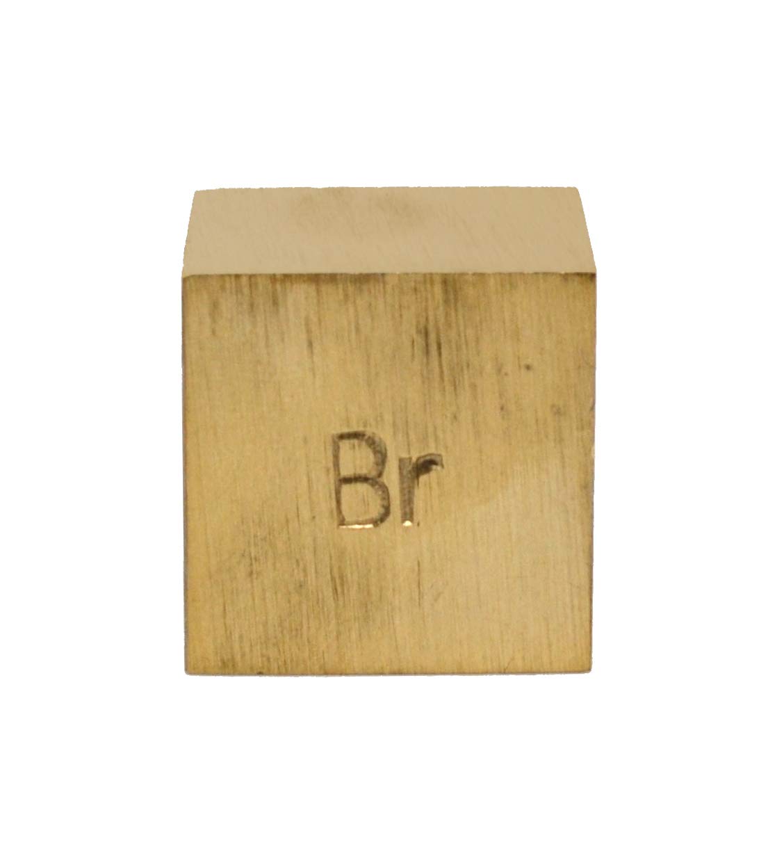 EISCO Density Cube, Brass (Br) with Element Stamp - 0.8 Inch (20mm) Sides - for Density Investigation, Specific Gravity & Specific Heat Activities