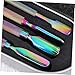 TOVINANNA Colorful Nail Art Tool Set 4Pcs Cuticle Pusher and Remover Kit for Manicure and Pedicure Dual-Sided Cuticle Trimmer Nail File for Home or Professional Use