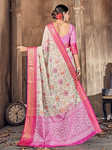Elina fashion Women's Ready to Wear Saree - One Minute Pre Pleated Indian Saree- With Unstiched Blouse4
