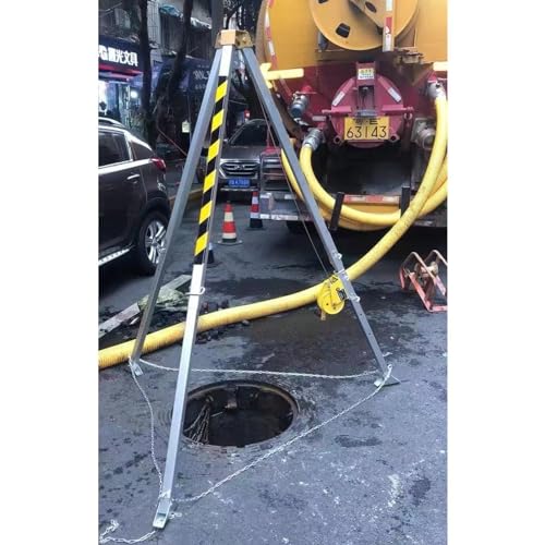 Kit de trípode ajustable para espacios reducidos con cabrestante y protección contra caídas para seguridad de rescate de emergencia