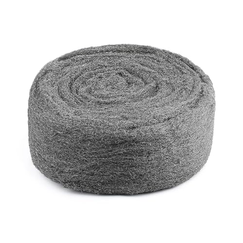 Lana de acero para control de ratones, lana de acero de 15.5 pies, bloqueador de huecos, filtro de huecos de lana de alambre fino para agujeros, grietas de pared, tuberías, eliminación de pintura,