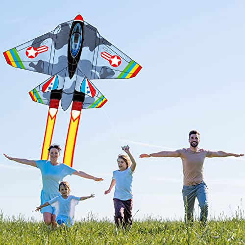 Kite For Kids Adults Easy To Fly & Assemble, Gift Idea For Beach Large Kites For Kids Ages 4-8, Perfect For Easter Birthday Gift Idea Beach Trip Park Family Activities Outdoor Games, Plane Kite #TOP7