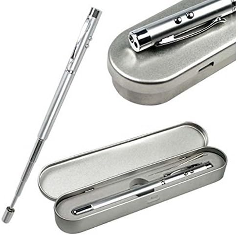 Sandhu 5-in-1 Multipurpose Antenna Pen with Torch, Laser, Pointer, Magnet - A Perfect Corporate Gift with Box and Cells Included