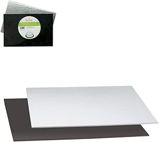 Decora Naczynie do ciasta 20 x 30 cm, karton, czarny/srebrny