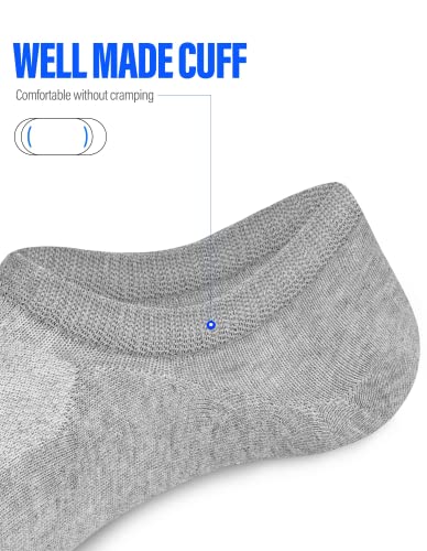 Closemate Mens No Show Socks Men No Show Socks Women Invisible Socks Men Invisible Socks Women Mens Invisible Socks 6 Pairs Low Cut Socks Non Slip Casual Socks (2Grey2Deepgrey2Blue, Size M) #TOP4