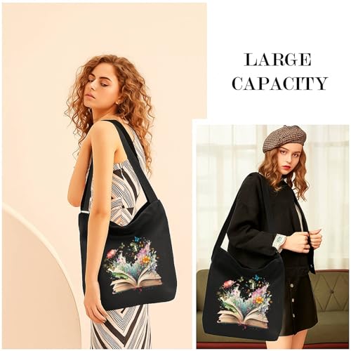 Image of Lify Women's Retro Large Size Canvas Shoulder Bag Hobo Crossbody Handbag Casual Tote - 1 Piece