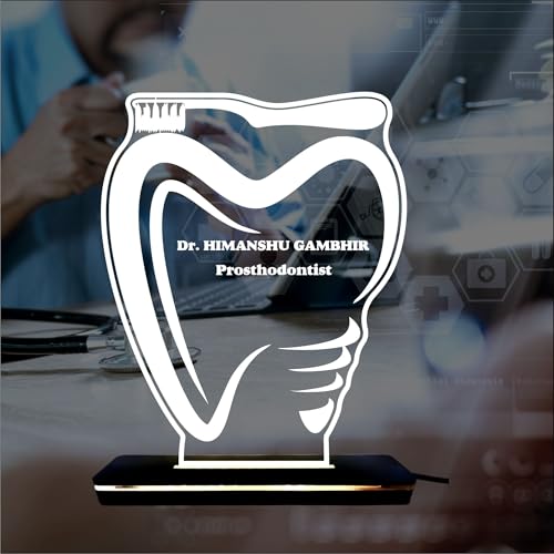 Image of DON'T JUDGE ME CUSTOMISED Doctor Lamp with Doctors Name and Design | Personalized Gift for Doctors (Warm White Color LED Light) (Dentist)