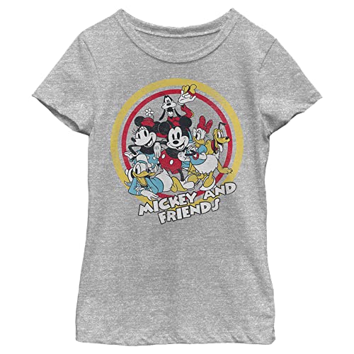 T-shirt Disney pour fille anti-froissement en taille Medium Athletic Heather
