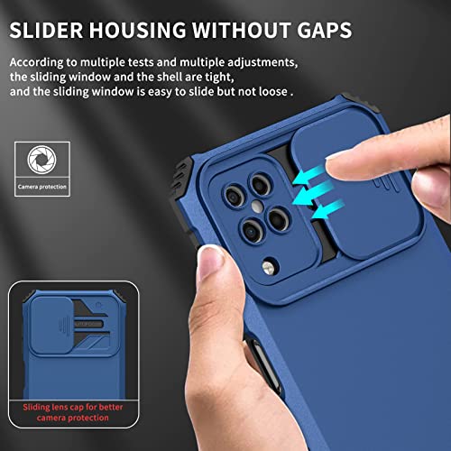 Asuwish Phone Case for Moto G Stylus 5G 2021 with Tempered Glass Screen Protector and Slide Camera Cover Kickstand Stand Slim Protective Cell Accessories Motorola GStylus G5 XT2131DL Women Men Blue by Asuwish - Used condition - Image 3