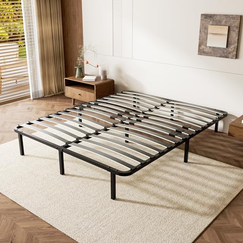 TEENO Rete letto Matrimoniale 160x190 cm - Altezza 35 cm - Supporto centrale regolabile - Rete a doghe letto matrimoniale per adulti - 2x14 doghe - 9 piedini inclusi - Letto 160 x 190 con rete