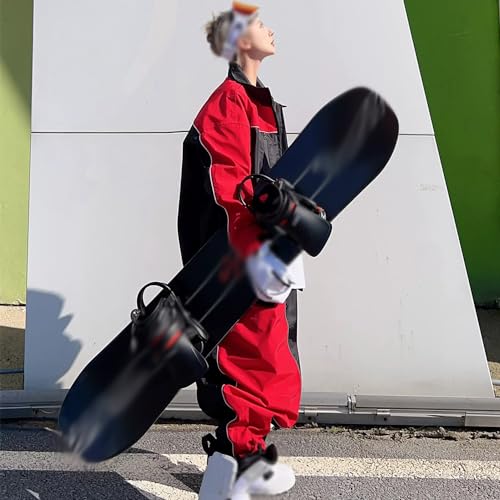 GAGALU Roupa esportiva retrô para esqui, snowboard e prancha dupla, Parte superior branca, 3G