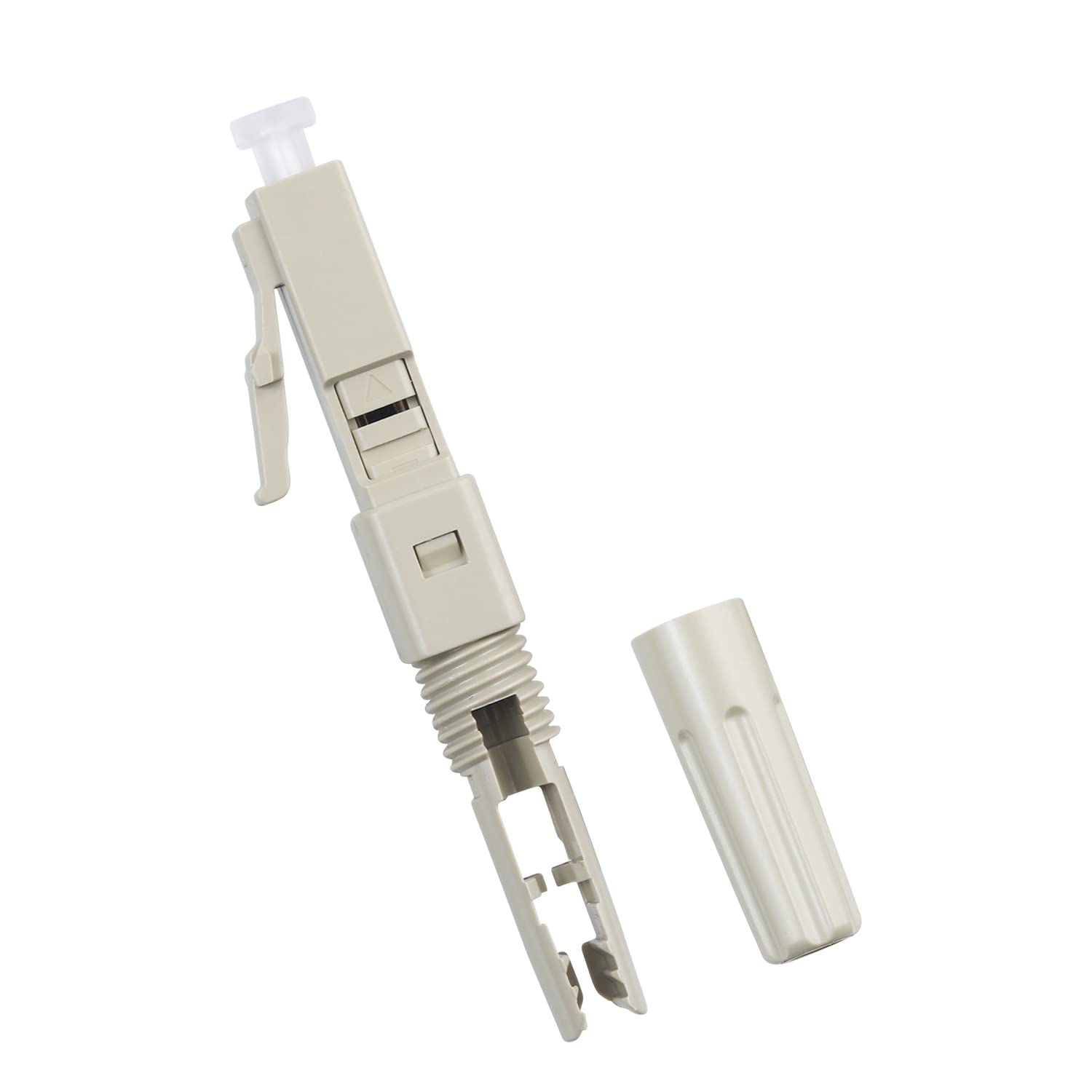 40 PCS LC Mutilmode Fiber Optic Quick Assembly Connector Fiber Optic Fast Connectors 50/125 Mechanical Connectors Adapter for 0.9/2.0/3.0/2.0 * 3.0mm Multimode Fiber Cable