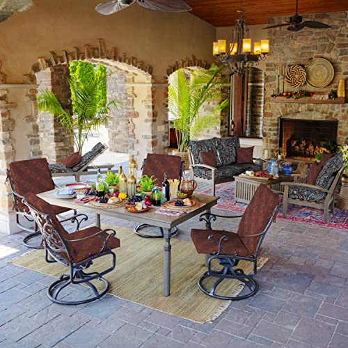 Image of Arden Deep Seat Outdoor Chair Cushion Set (4-Pack), 24 in x 24 in, Weather-Proof, Rain-Proof, Fade Resistant Patio Cushion Set for Chair, Sofa, and Couch Navy Palmira Paisley