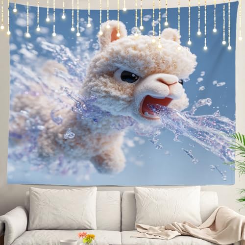 Tapisserie fibre de polyester Shrahala avec ourlet blanc durable