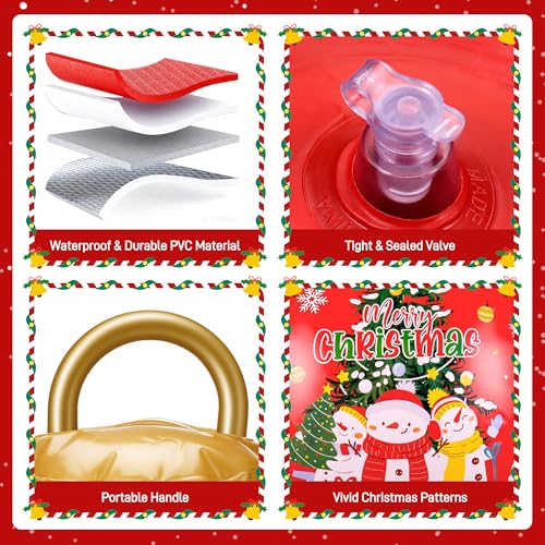Zourglow Giant Inflatable Christmas Ball, 3PCS 24 Inch Outdoor Decorations PVC, Large Christmas Baubles for Garden, Blow up Ornaments - Image 4