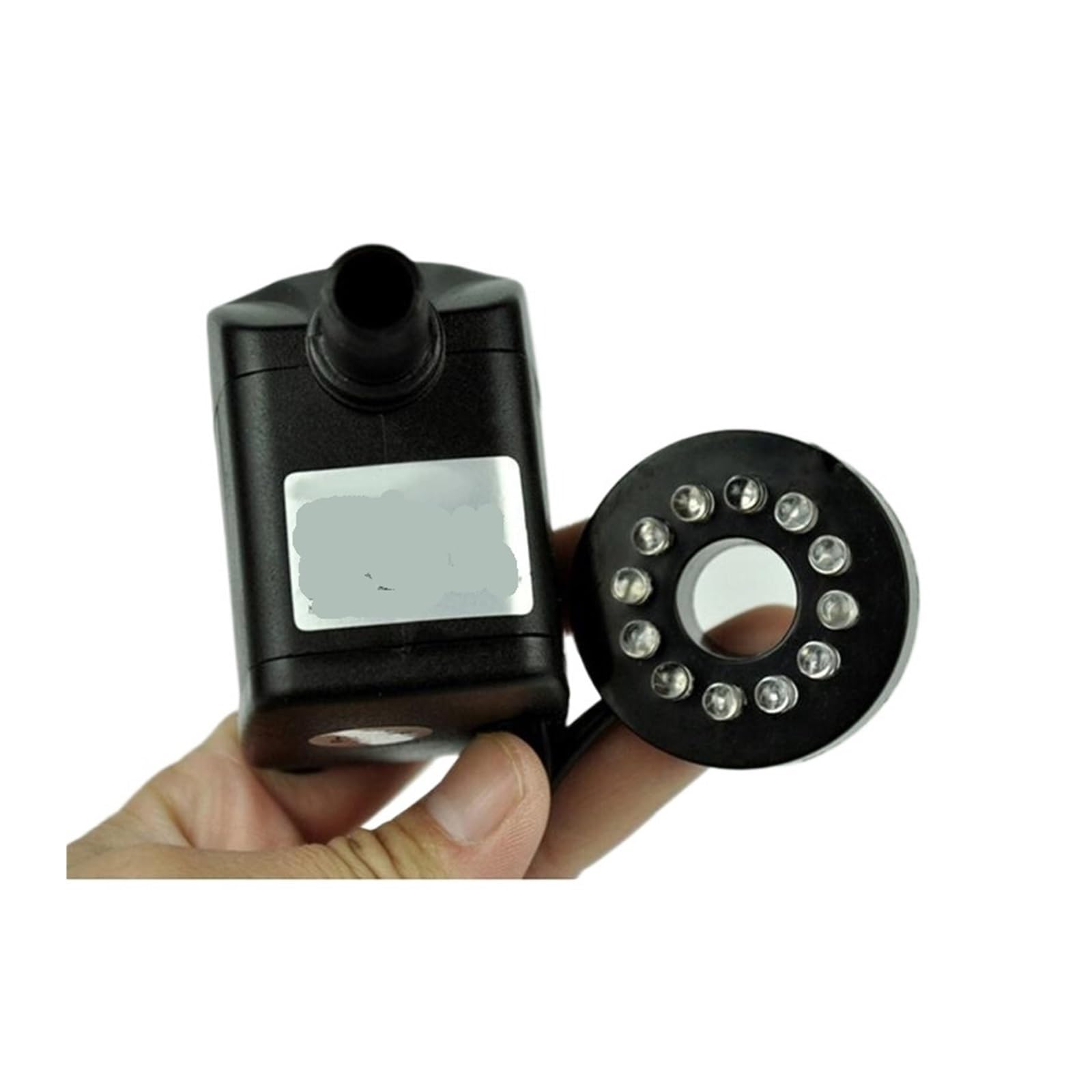 Bomba de agua para pecera Bomba de agua de 3/5/10/25 W con luz LED y caudal ajustable for fuentes, estanques, acuarios, peceras y estatuas.(25W with EU Plug)