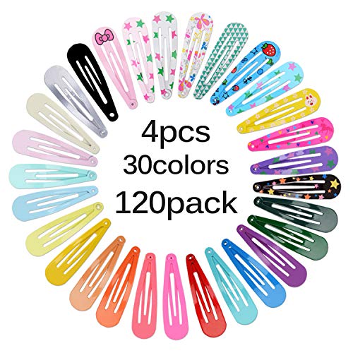 image for Hair Clips for Girls, Fascigirl 120 Pcs 2 Inch No Slip Metal Snap Hair