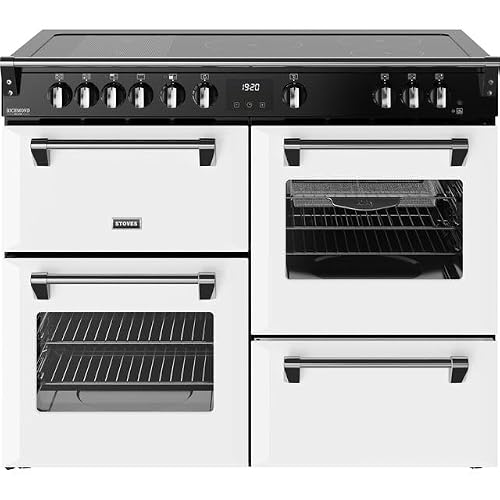 Image of Stoves Richmond Deluxe 110Ei RTY 110cm wide Electric Range Cooker with Induction Hob - Ice White - A Rated