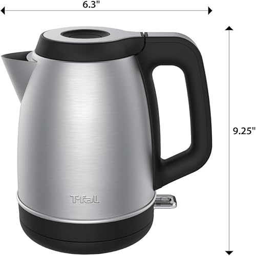 Miniatura 7 de T-fal Element - Hervidor eléctrico de acero inoxidable de 1,7 litros, ebullición rápida 78 segundos, fácil de usar, fácil apertura de la tapa, 1500