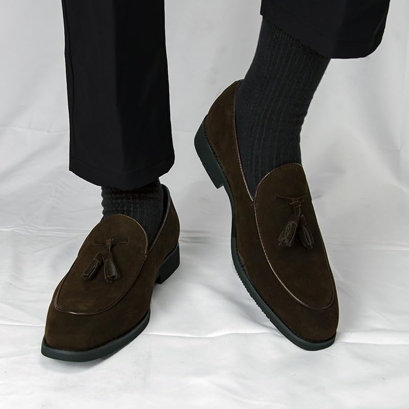 Men's Formal Suede Loafers, Slip-On Classic Moccasin Loafers, Non-Slip and Abrasion Resistant, Casual, Party, Driving, Business2