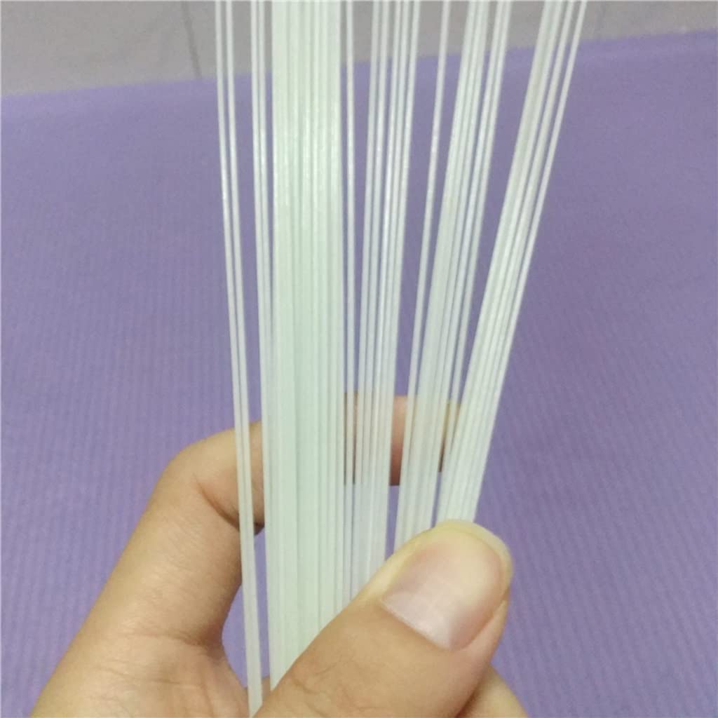 Varillas de fibra de vidrio blancas – Varillas de aislamiento elástico de 0,8 mm a 2 mm de diámetro y 1000 mm a 4000 mm de longitud(5pcsx1.5x2000mm)