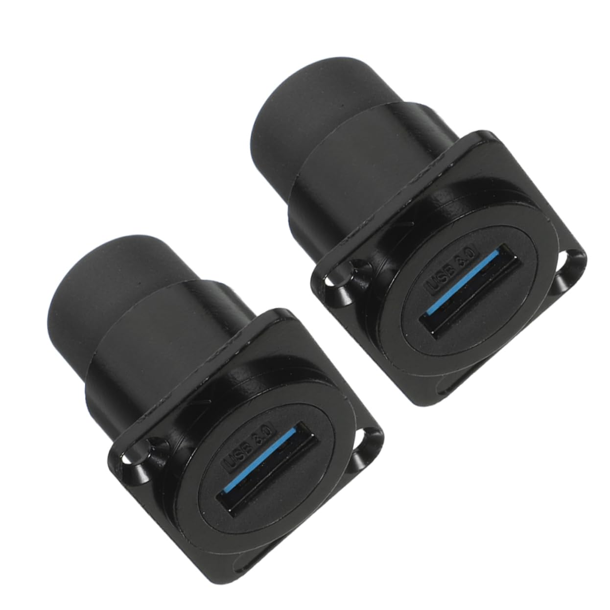 NUOBESTY 2pcs Panel Mount USB Connector Fixed Vertical Mount Socket for Data Connection Dual USB Female Adapter Compatible Various Devices Like Computers and Printers