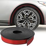 20FT Car Wheel Eyebrow Arch Trim, Fender Flares Protector, Rubber Wheel Eyebrow Anti-Collision Strip, Self-Adhesive Arch Trim Lips Strip Universal Fit for Car SUV Truck Fender Flare Edge Trim (3CM)