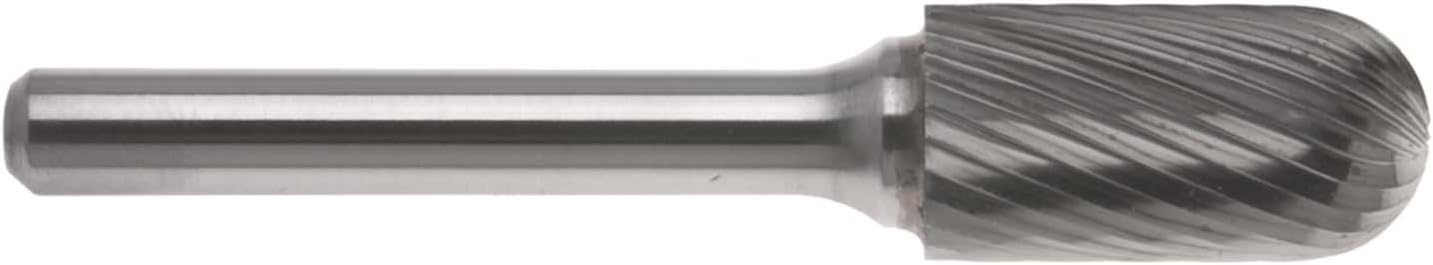 1/2" Style C Cylindrical Shape with Ball End 1/4" Shank Single Cut Carbide Burr SC-5