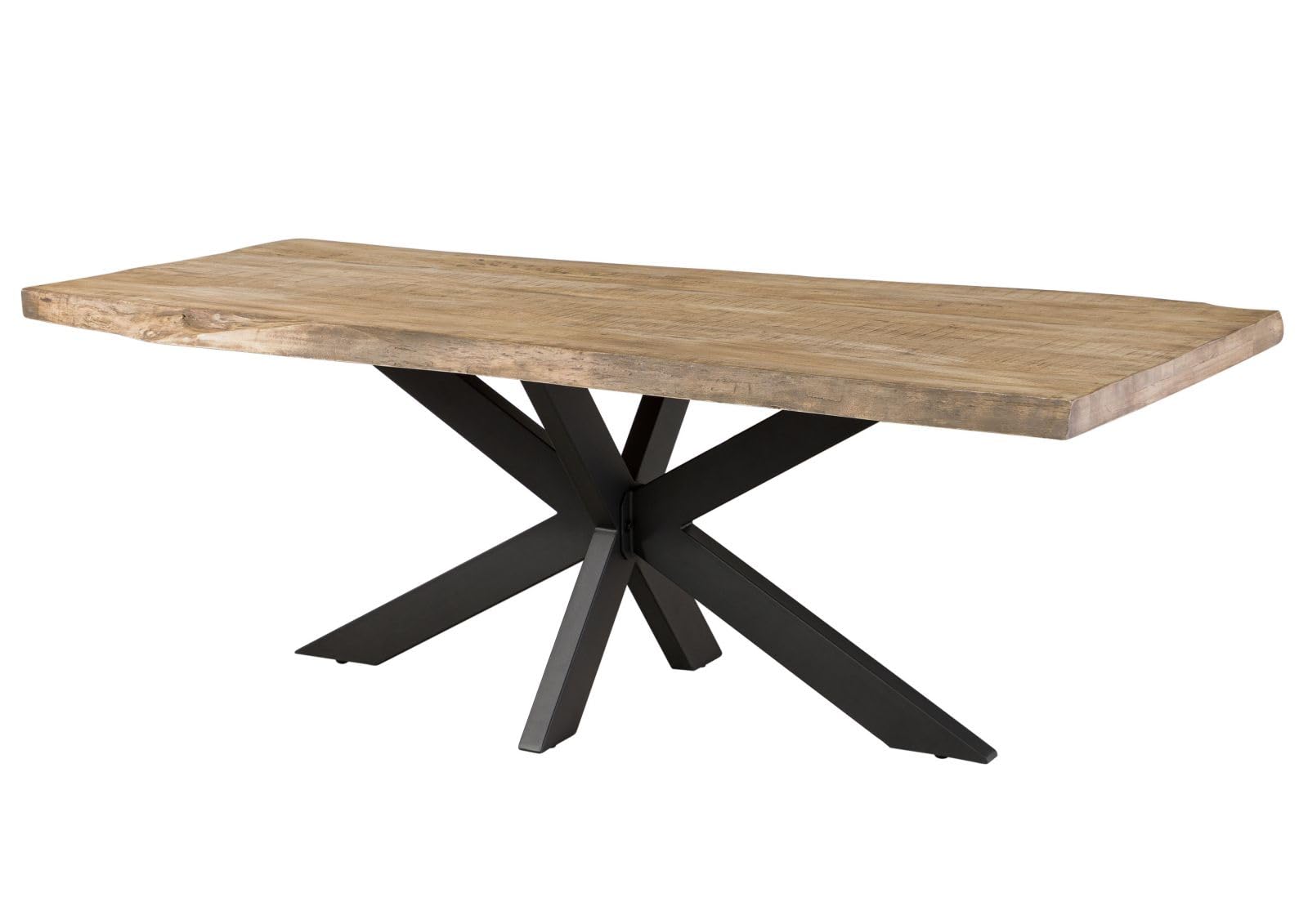 MASSIVMOEBEL24.DE Tavolo da Pranzo Mango Beige Laccato Freeform