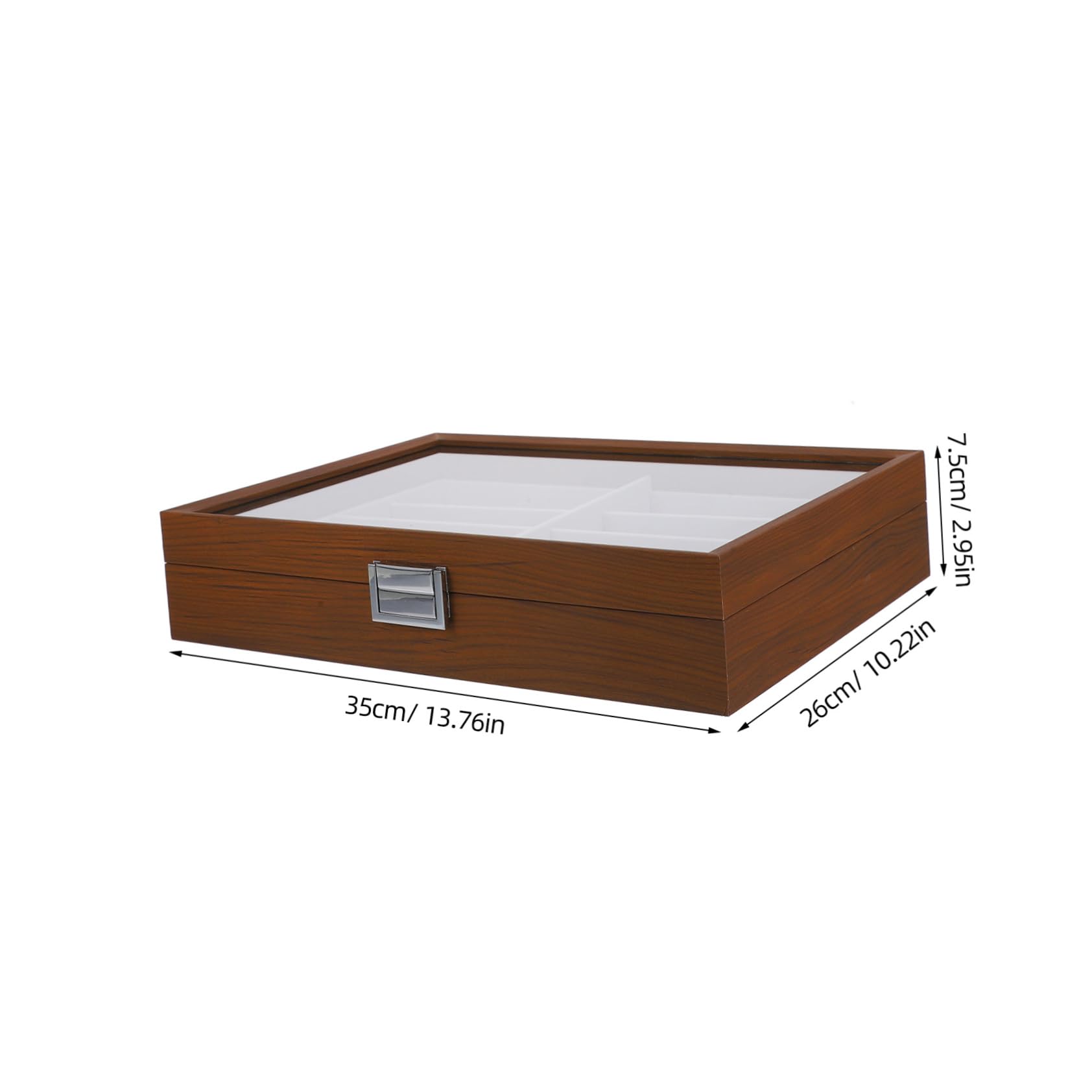 Sonnenbrillen Organizer Holz Mit 8 Fächern Brillen Displayhalter Mit Weichem Innenfutter Aufbewahrungsbox Für Damen Und Herren Tragbares Brillenetui