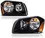 VIPMOTOZ Black Housing OE-Style Headlight Headlamp Assembly For 2005-2007 Dodge Magnum, Driver & Passenger Side