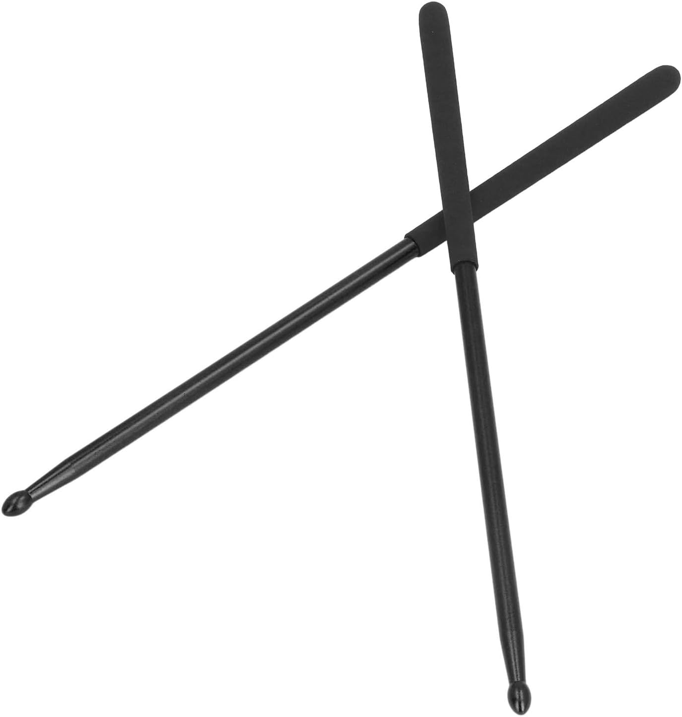 1 Pair 5A Drum Sticks, Professional Metal Drumsticks Aluminium Alloy Drum Stick with Non Slip Handle (Black)