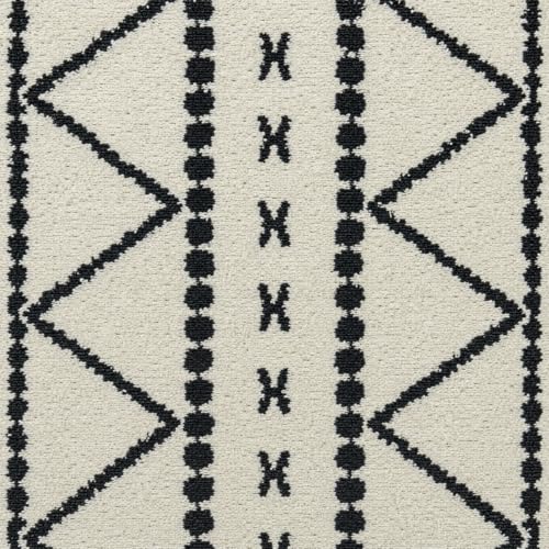Image of STITCHNEST 'Nomad Weave Collection' Jacquard Table Runner 13x60 Inches| Tassel Finish | Modern Dining Table Decor