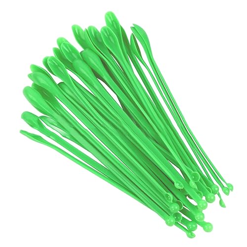 Spatules de laboratoire mini cuillères à mélanger vertes acier inoxydable - 2