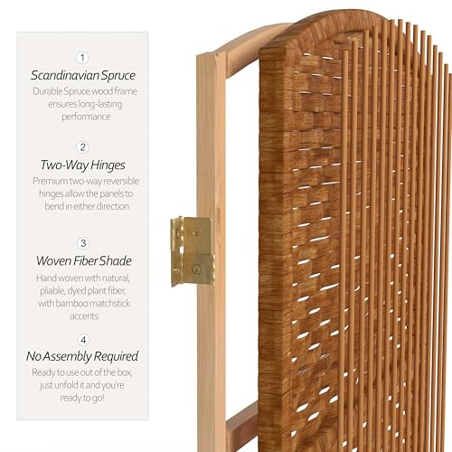 Red Lantern 7 ft. Tall Diamond Weave Room Divider - Dark Beige - 6 Panels by Red Lantern - Used condition - Image 4