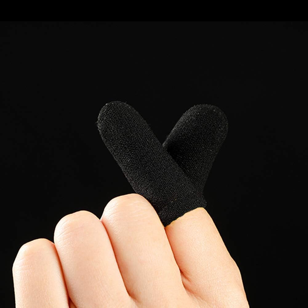 Sleeve Finger | 2pcs Ventilation Mobile Finger Sleeves | 18 Pin Breathable Seamless Thumb Sleeve For Rules Of Survival, Knives Out, Black