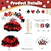 RoundFunny 8 Sets Casino Themed Party Decorations Table Centerpieces Casino Night Table Party Toppers with Tissue Paper Flowers Poker Cutouts and Sticks for Night Decor Birthday