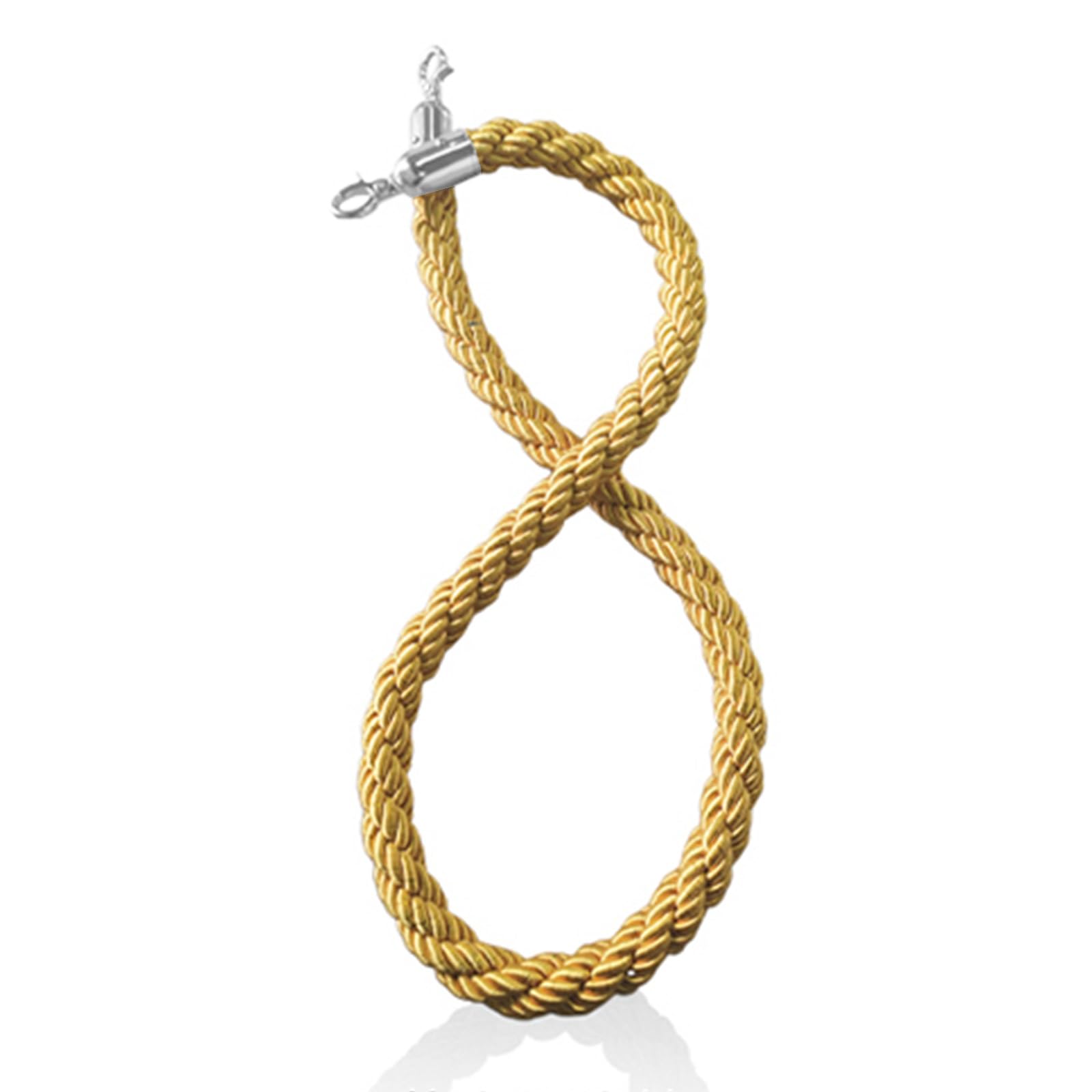 RENLXFI 1 1.5 2 2.5 3 M Twisted Yellow Queue Barrier Rope Divider, Crowd Control Ropes for Outdoor Wedding Hospital Playground Hanging Hemp Rope(Silver Hook,1.2m/4ft/47inch)