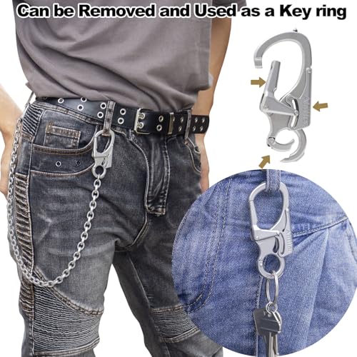 Image of Ahiller Mens Wallet Chain with Heavy Duty Keychain Carabiner Clip