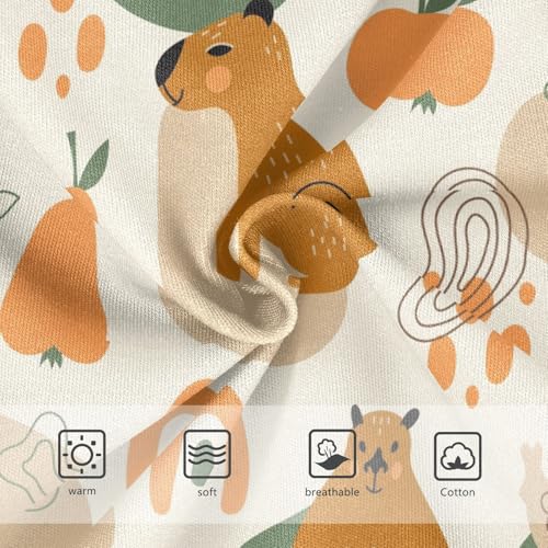 Wusikd Capybara Girls' Underwear Cotton Organic Spots Girls Briefs Soft Toddler Underwear 2T3