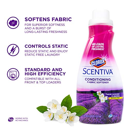 Clorox Scentiva Liquid Fabric Softener, Tuscan Lavender & Jasmine, 41 Fl Oz - image 4