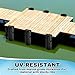 DaisyInner Dock Bumpers Fenders for Edging Docking Inflatable Corner Boat Fenders with Pump and Mounting Hardware for Straight-Edge Side Marine Bumpers for Buoy Pontoon Protector(Black,2 Set)
