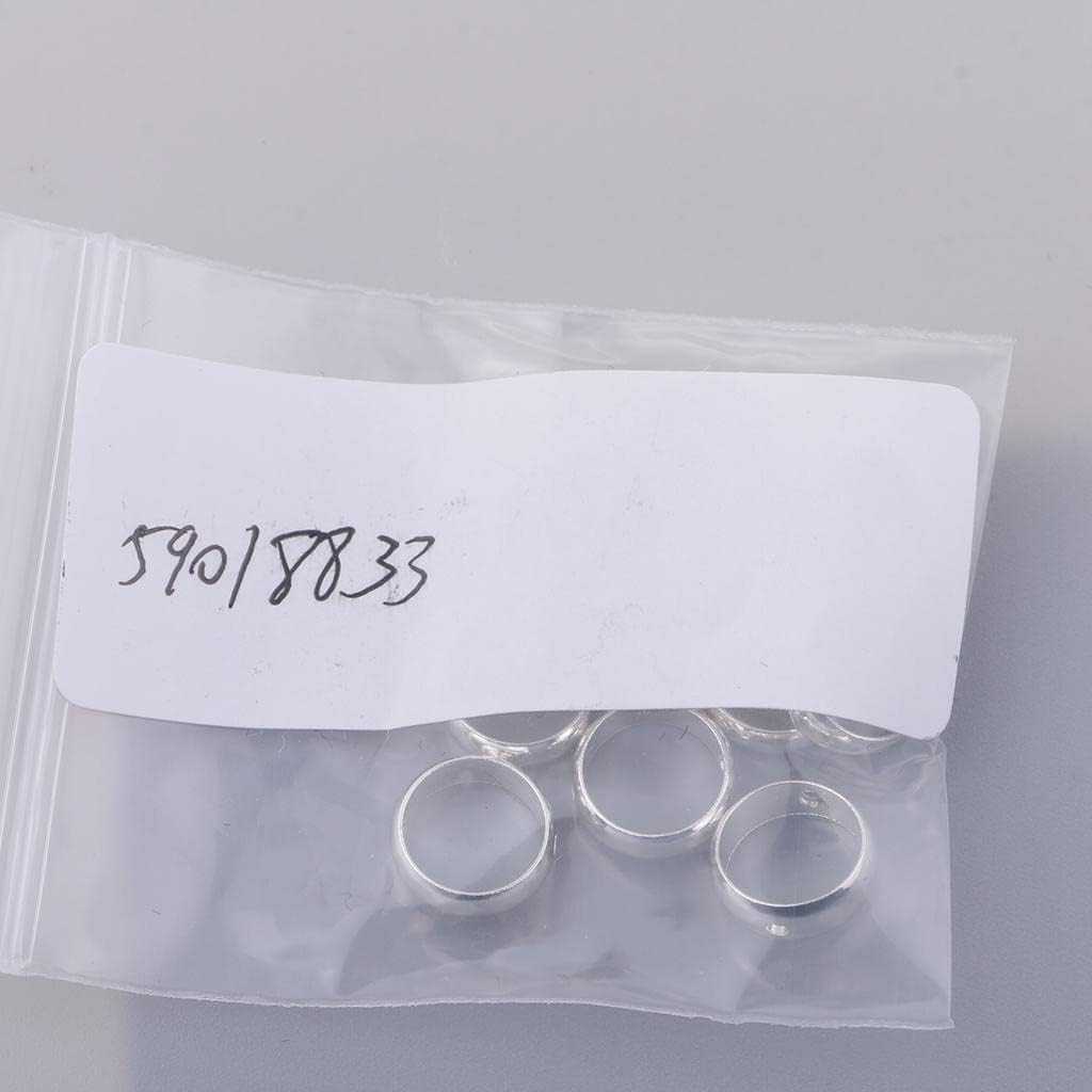 10Pc Metal Beads Circle Rings with Double Hole DIY Jewelry Making Silver 9mm Crafts | Beads & Jewelry Making | Beads