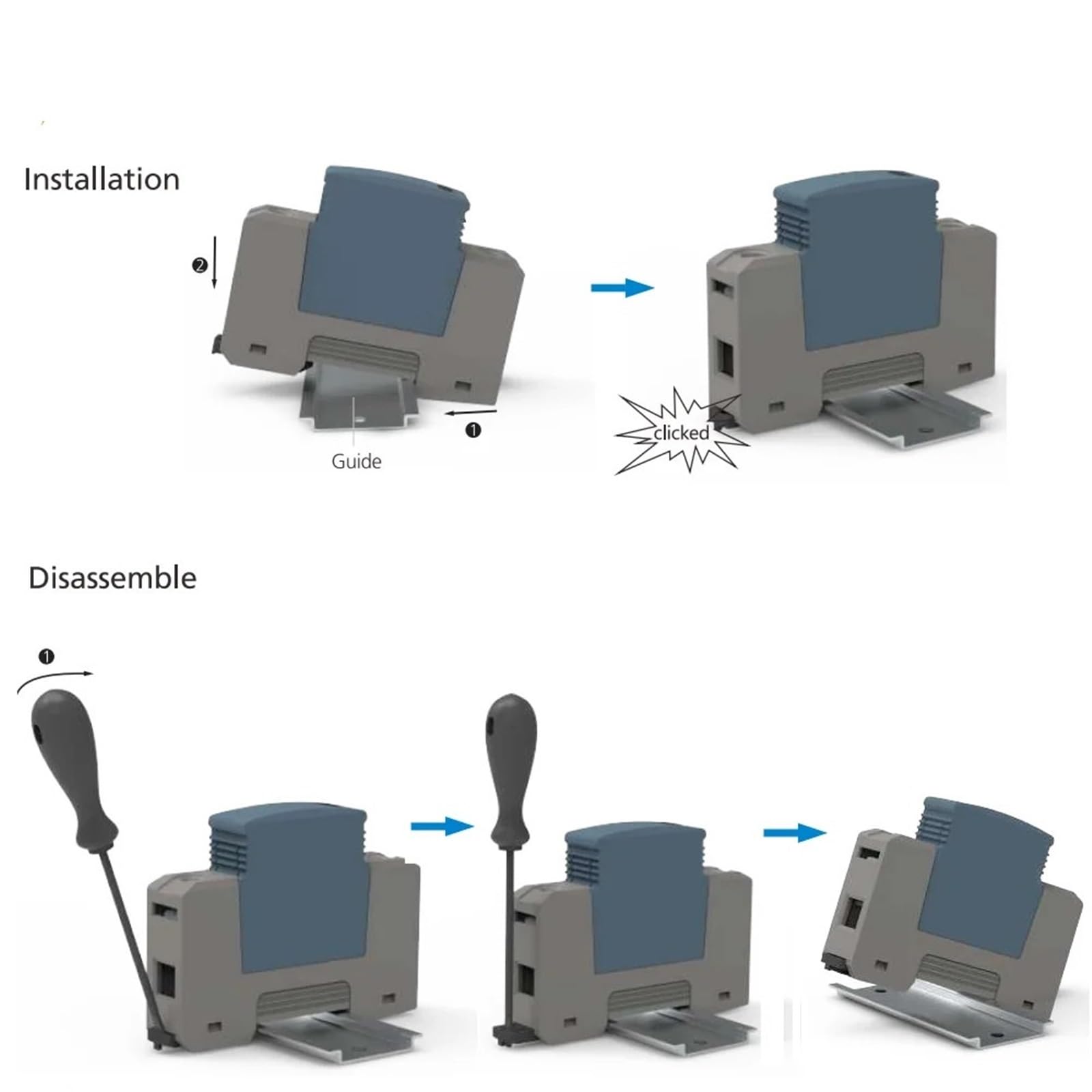 Dispositivo di protezione contro le sovratensioni domestiche, protezione da sovratensioni per tutta la casa, scaricatore SPD 2P 4P AC 220V 230V 275V 35mm guida DIN 40kA (2P)