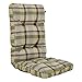 PATIO Stuhlauflage Hochlehner Cordoba 124 x 48 x 8/10 cm Polsterauflage Gartenstuhlauflage Polster für Gartenstuhl Gartenmöbel gesteppt Kariert braun grün